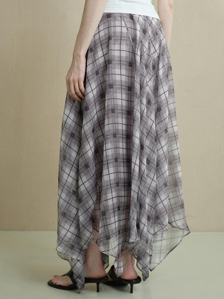 someonesometimes Flattering Commuter Slim Tie Strap Plaid Vest And Skirt Women Top & Skirt Sets