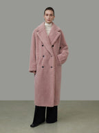 unspoken Thick Warm Tailored Straight Cut Double Breasted Long Women Wool Coats