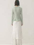 someone sometimes Soft Modal Tencel Minimal Office Double Fishtail Low Waist Women Maxi Skirts