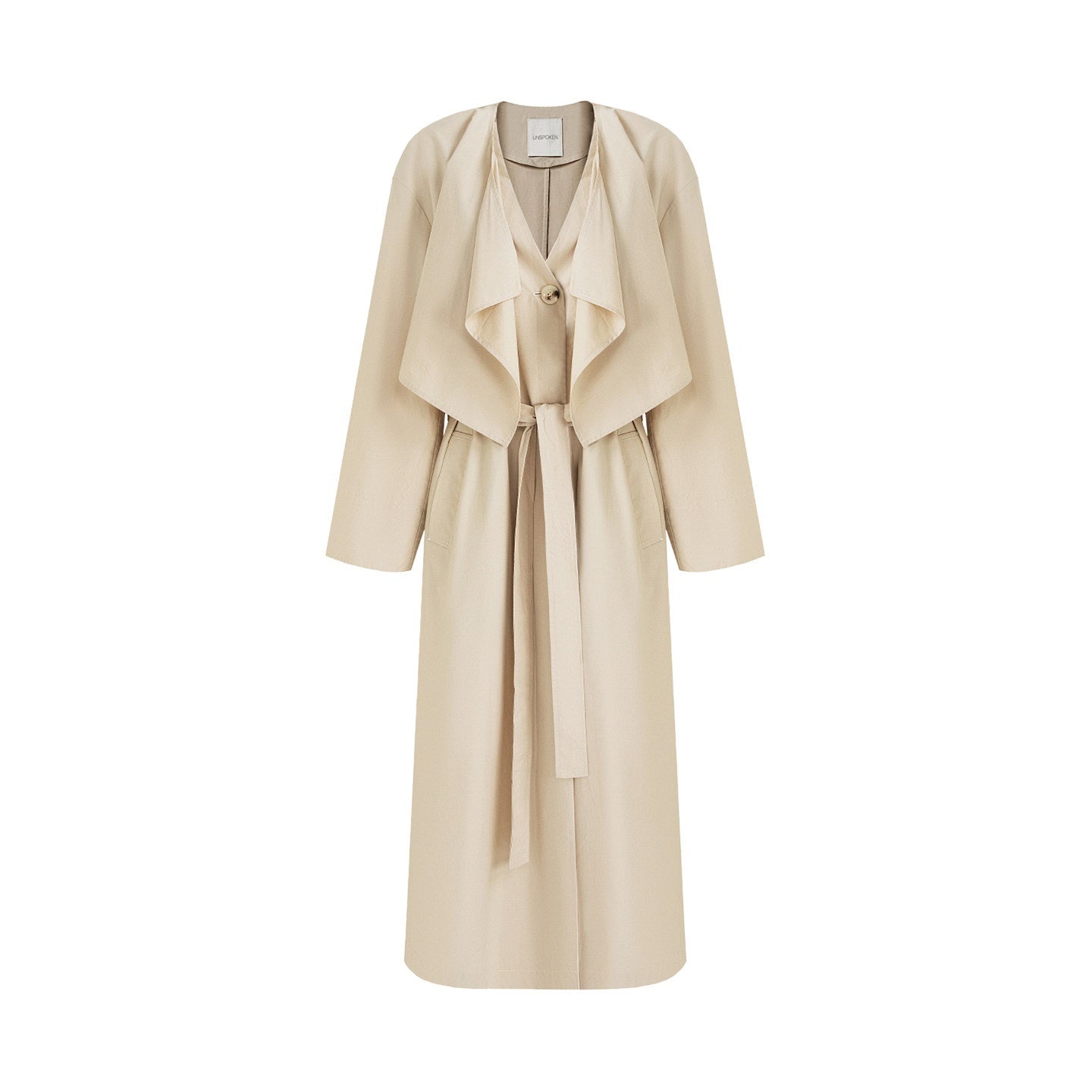 unspoken_Classic_Khaki_Single_Breasted_Mid_Length_Loose_Fit_Women_Commuter_Trench_Coats_MISSTT