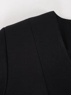 audreyyang Slim Waist Fitted Crew Neck Polyester Women Black Gray Long Sleeve Crop Tops