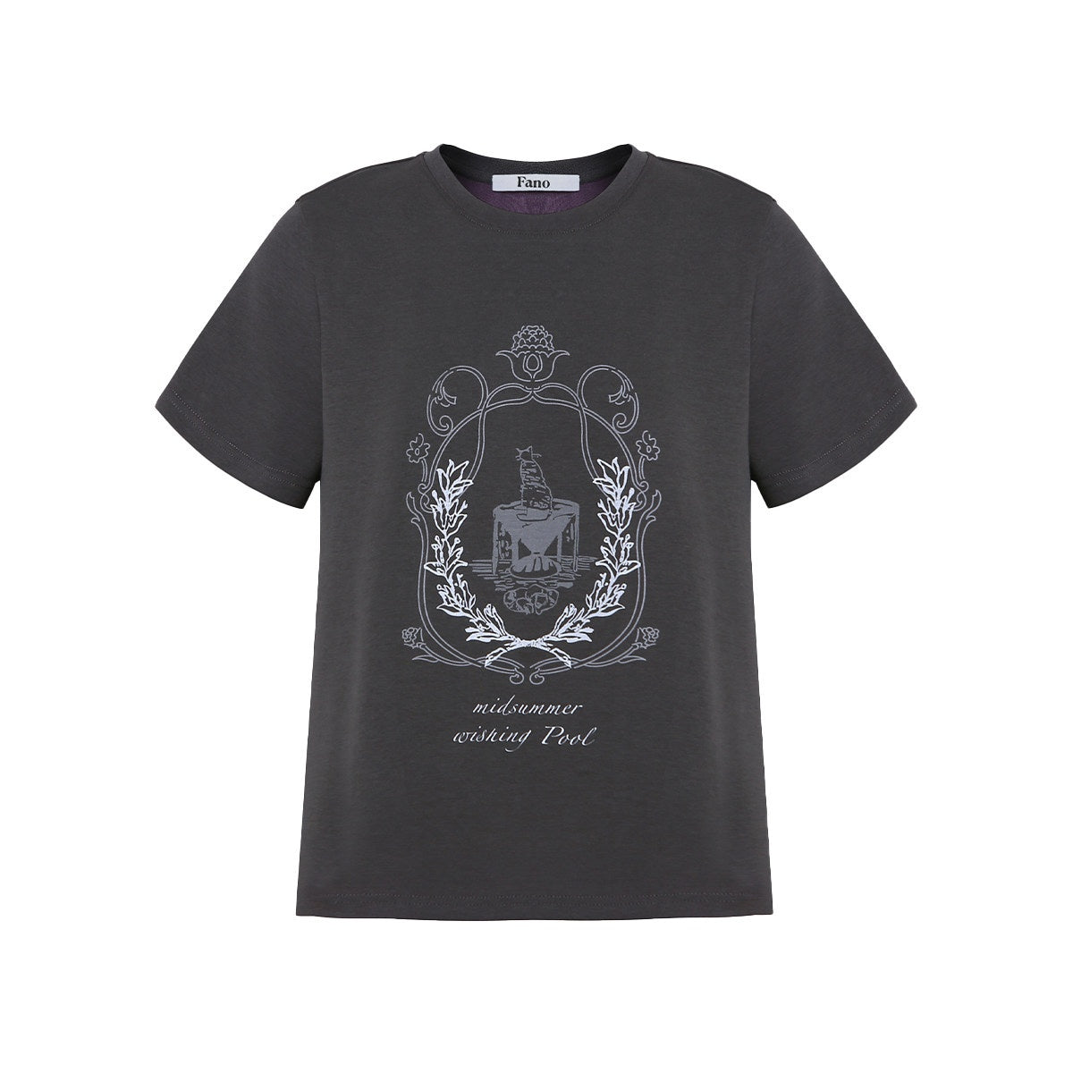 fano_Soft_Polycotton_Korean_Loose_Fit_Crew_Neck_Dark_Gray_Print_Short_Sleeve_T-Shirts_MISSTT
