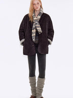 fano Warm Reversible Printed Casual Lapel Regular Fit Young Women Puffer Jackets