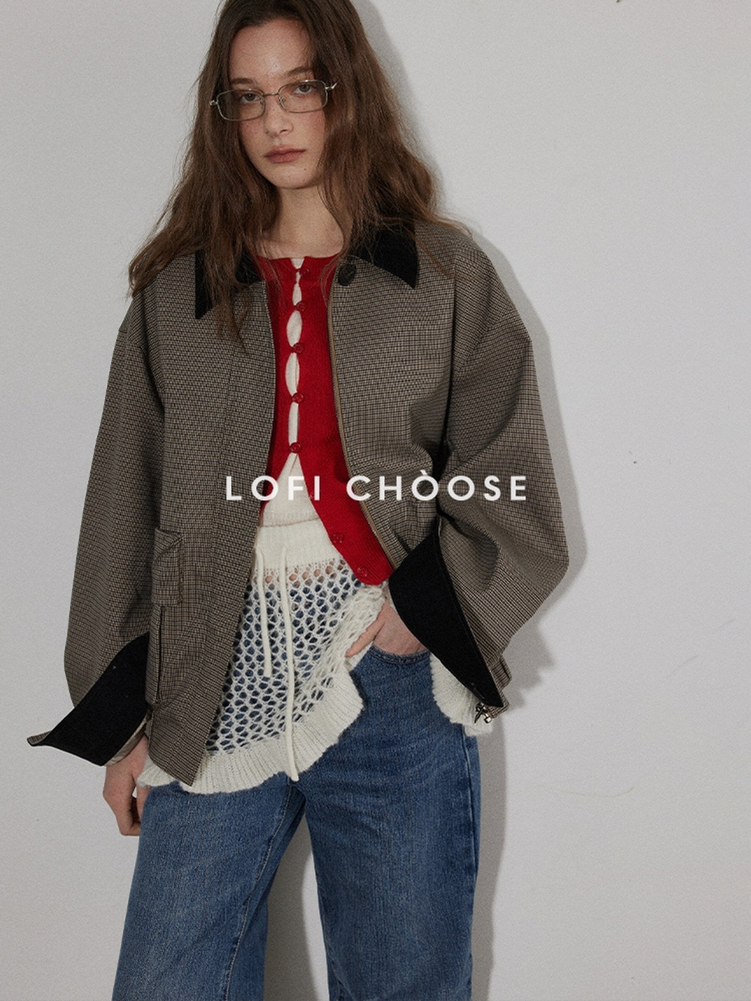 Lofi choose Cozy Button Front Relaxed Office Women Knit Long Sleeve Round Neck Cardigans