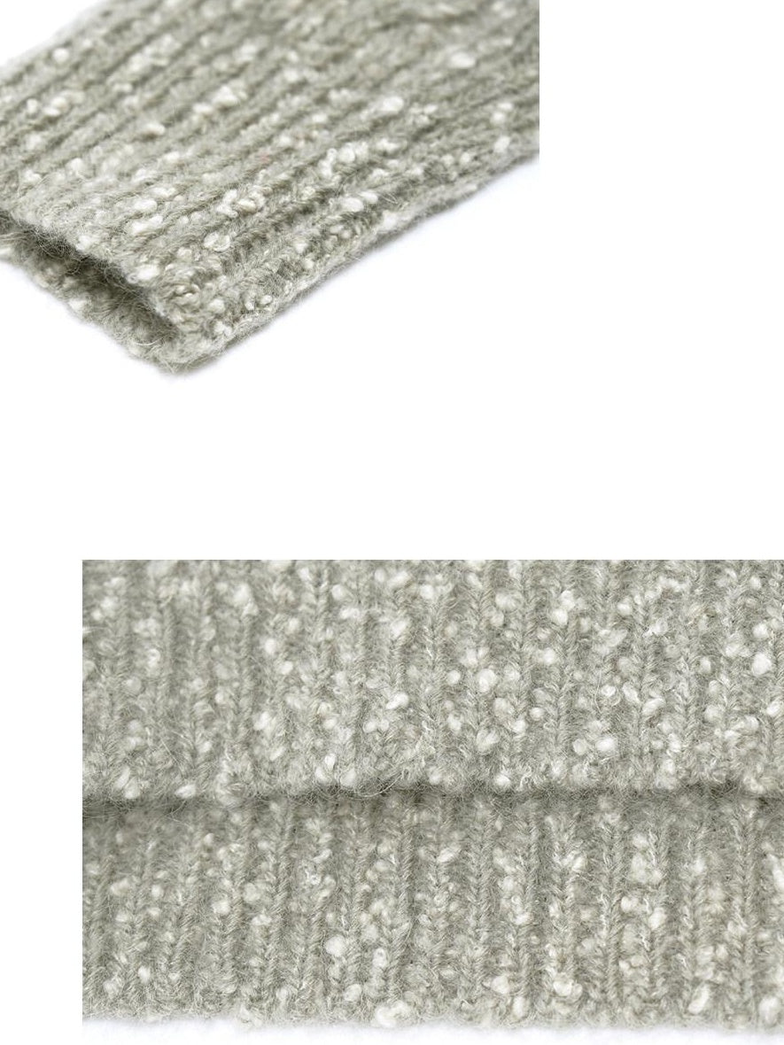 someone sometimes Wool Mohair Blend Oversized Casual Knit Pullover Women Dark Mist Green Sweaters