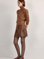 fano 100 Percent Wool High Neck Straight Minimalist Commuter Women Pullover Sweaters