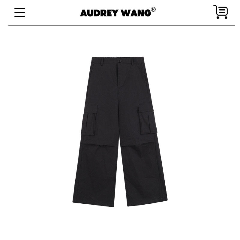 audreyyang_Cotton_Blend_Geometric_Pocket_Relaxed_Fit_Commuter_Women_Straight_Pants_MISSTT
