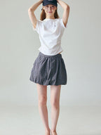 fano Cotton Stretch Slim Fit Korean Round Neck Women Short Sleeve T-Shirts
