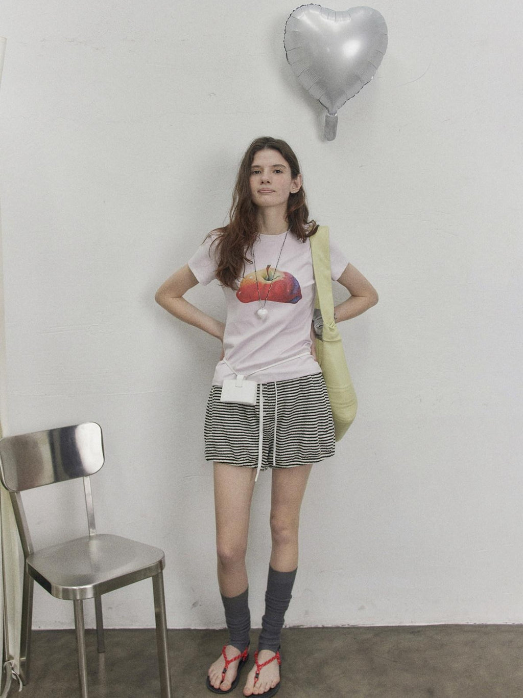 Lofi choose High Waist Relaxed Fit Women Office Commuter Black Apricot Striped Mini Shorts