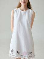 fano Breathable Recycled Linen Blend Korean Office A Line Sleeveless Midi Dresses