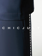 chicjuly 3d Draped Tailoring Flower Bud Silhouette Lightweight Women's Top & Skirt Sets