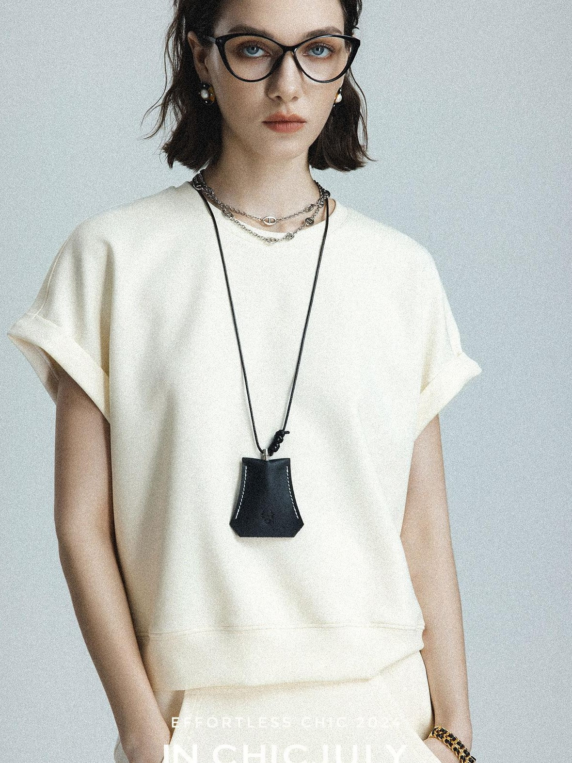 chicjuly Air Layer Breathable Minimalist Women's Cotton Loose Top & Shorts Sets
