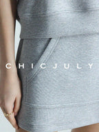 chicjuly Air Layer Breathable Minimalist Women's Cotton Loose Top & Shorts Sets