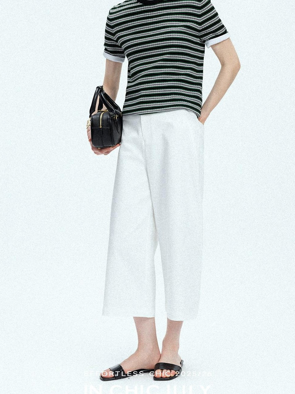 chicjuly Airy Sandwashed Wrinkle Free Women's Cotton Linen Wide-leg Pants