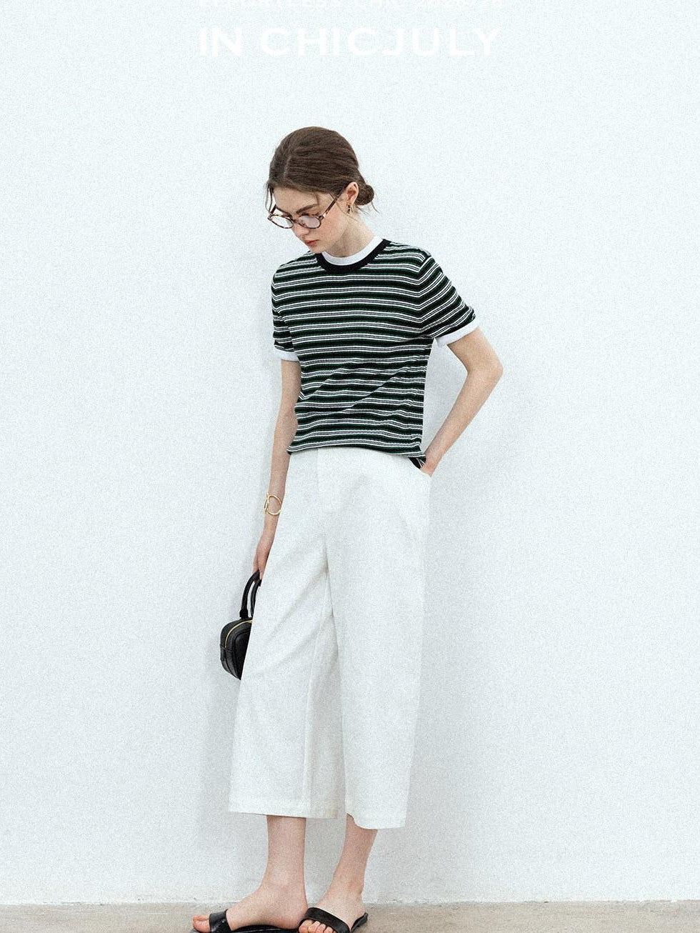 chicjuly Airy Sandwashed Wrinkle Free Women's Cotton Linen Wide-leg Pants