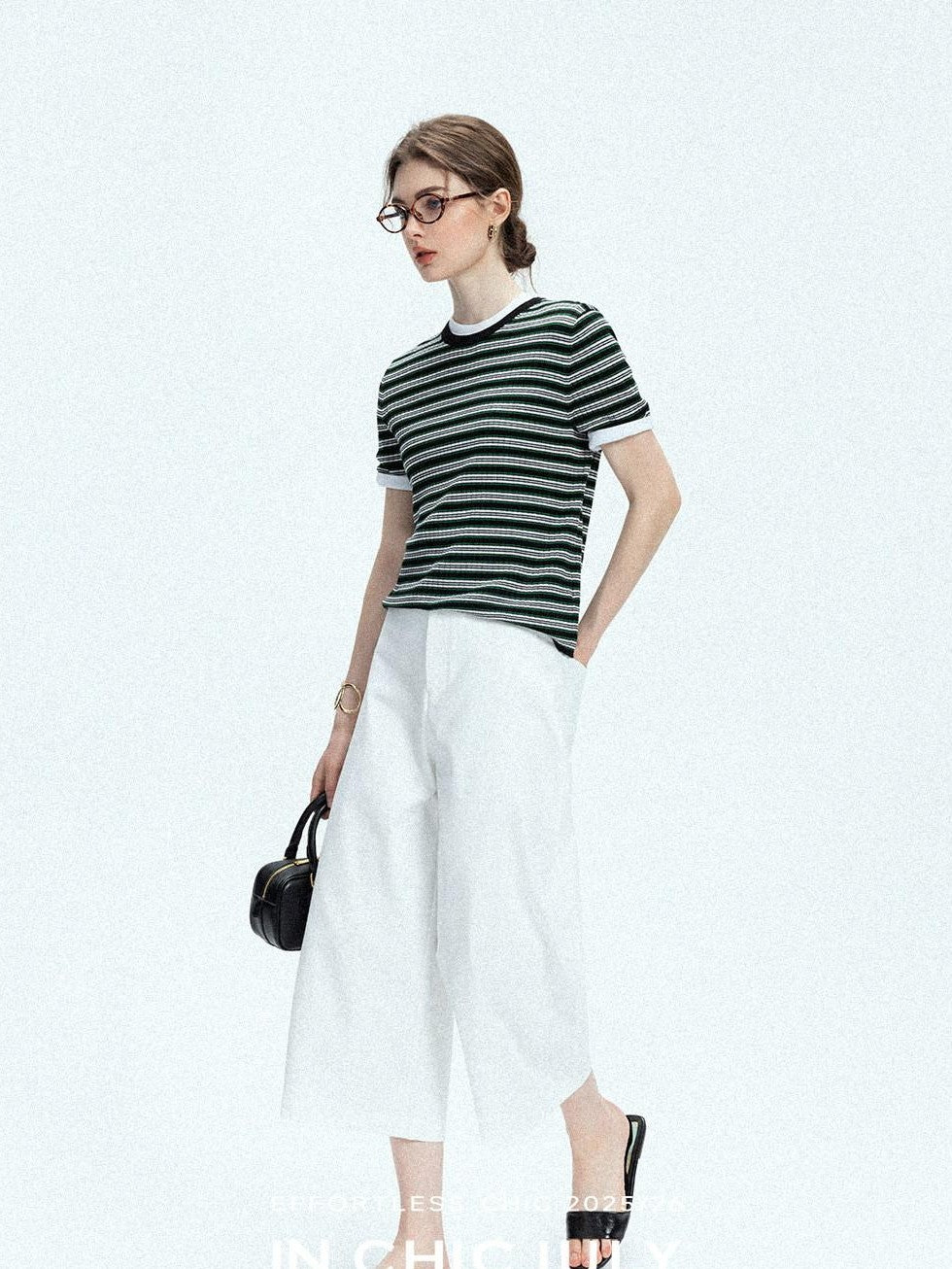 chicjuly Airy Sandwashed Wrinkle Free Women's Cotton Linen Wide-leg Pants