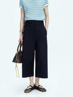 chicjuly Airy Sandwashed Wrinkle Free Women's Cotton Linen Wide-leg Pants
