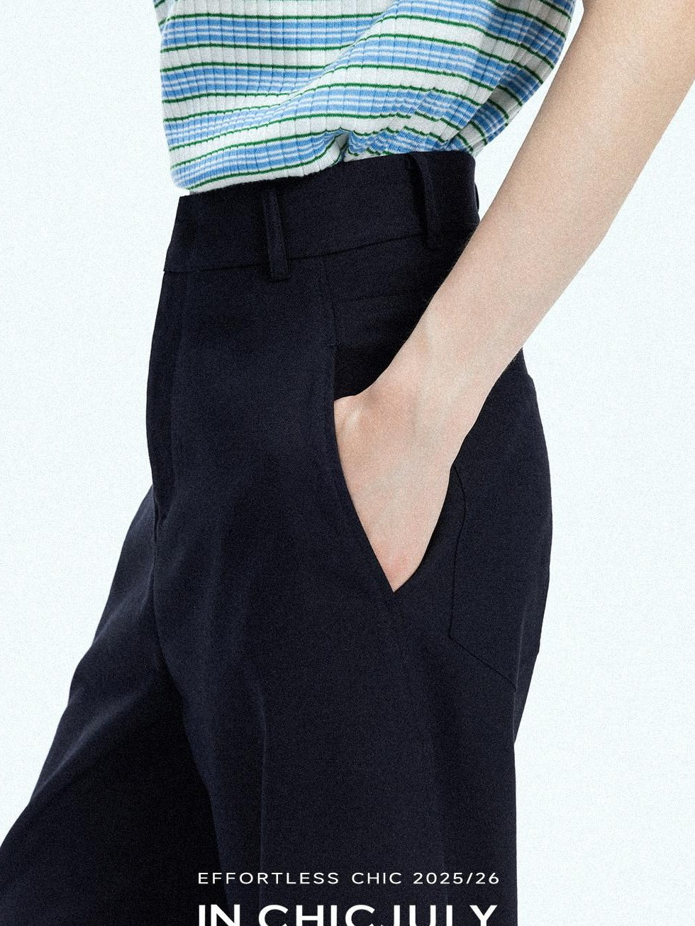chicjuly Airy Sandwashed Wrinkle Free Women's Cotton Linen Wide-leg Pants