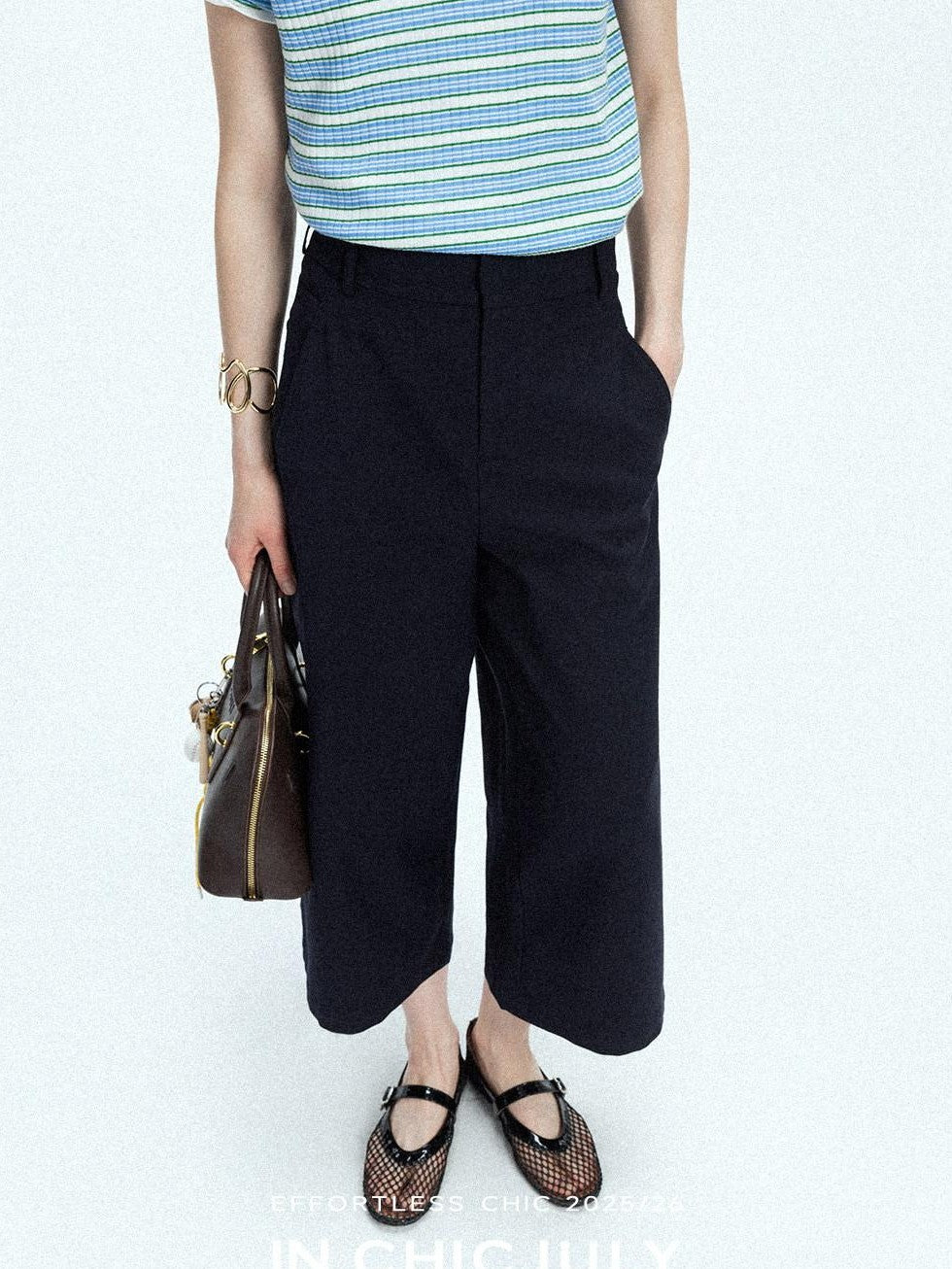 chicjuly Airy Sandwashed Wrinkle Free Women's Cotton Linen Wide-leg Pants