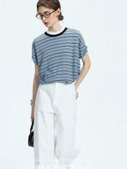 chicjuly Airy Sandwashed Wrinkle Free Women's Cotton Linen Wide-leg Pants