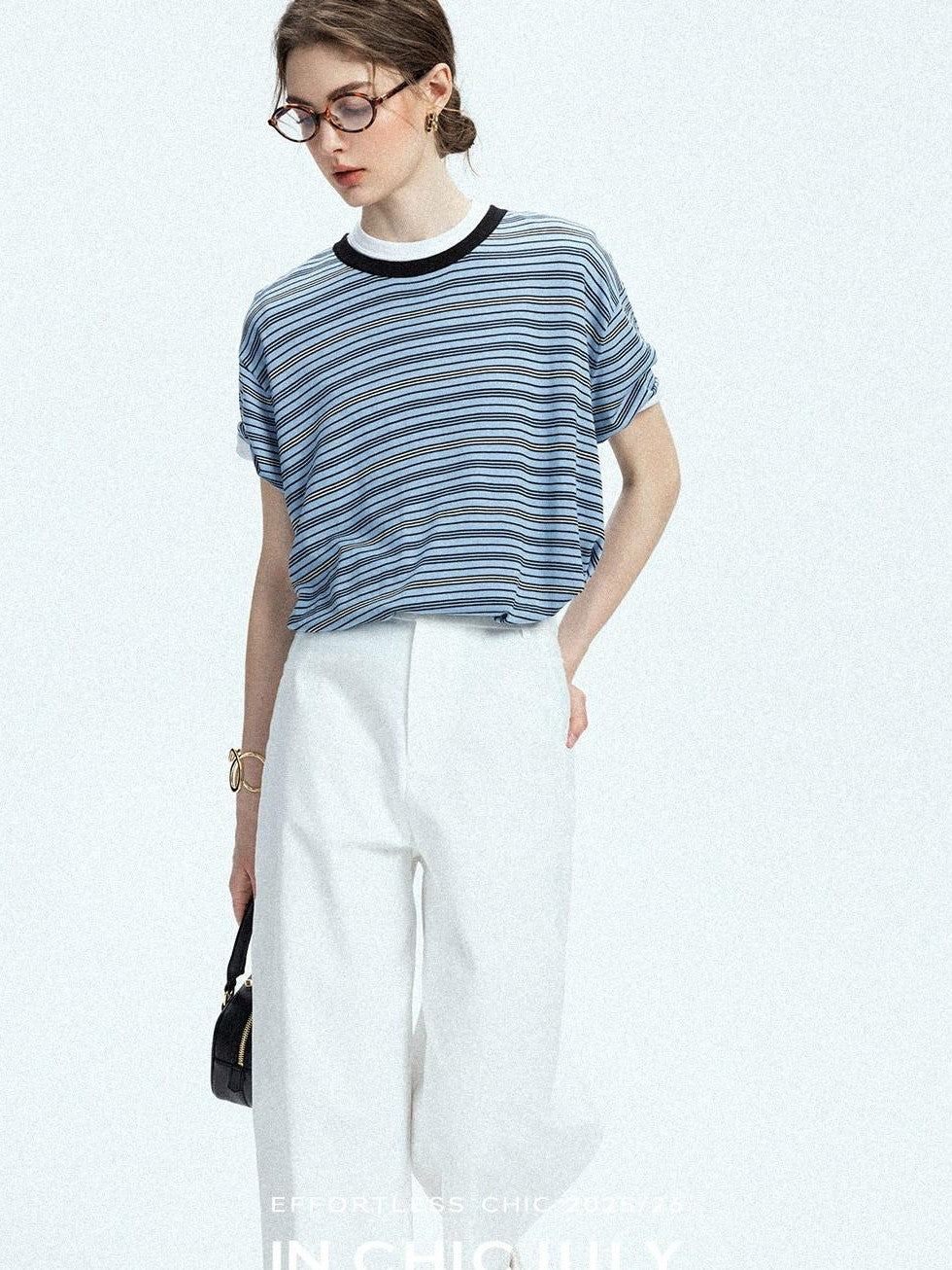 chicjuly Airy Sandwashed Wrinkle Free Women's Cotton Linen Wide-leg Pants