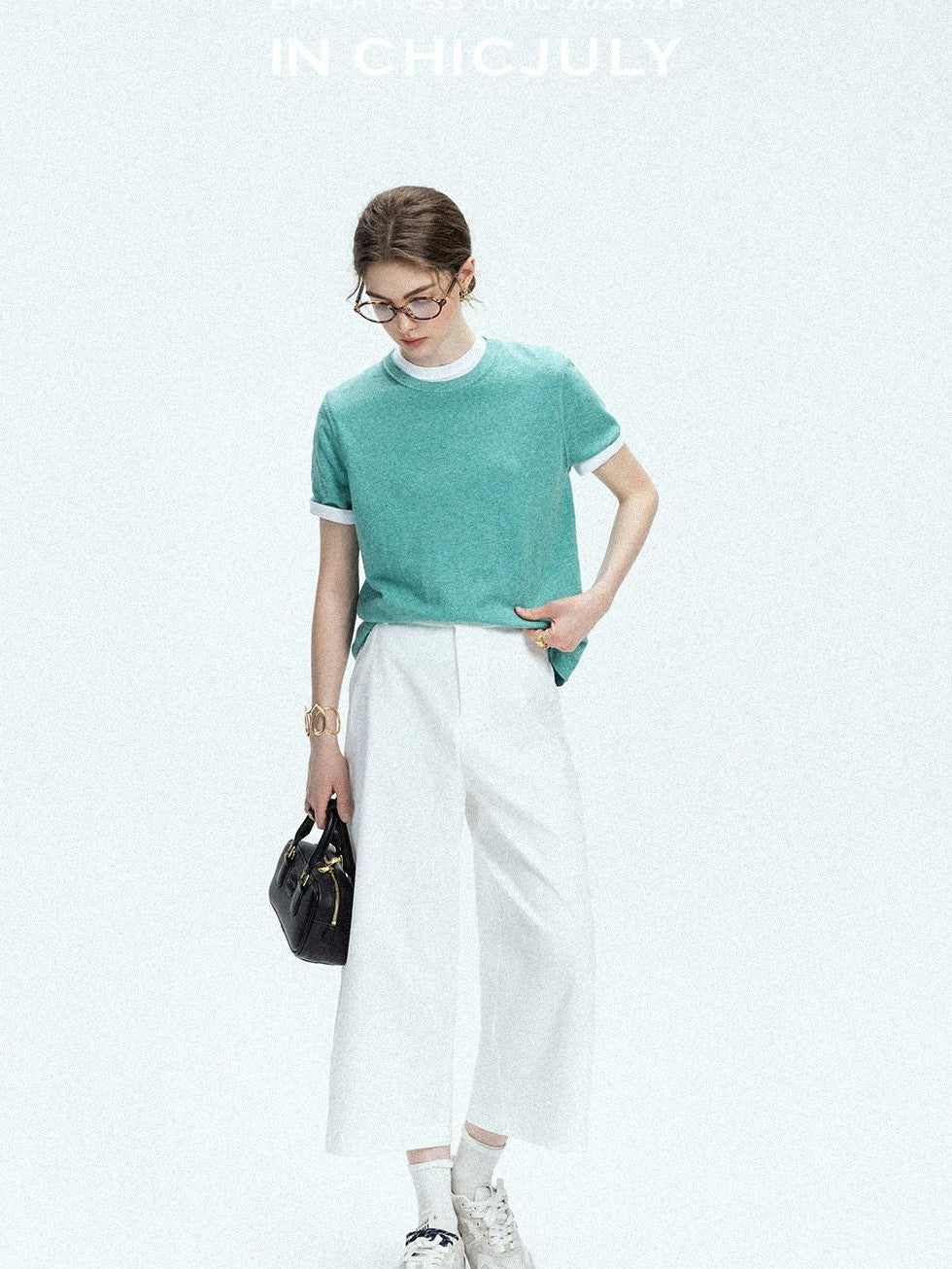 chicjuly Airy Sandwashed Wrinkle Free Women's Cotton Linen Wide-leg Pants