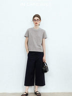chicjuly Airy Sandwashed Wrinkle Free Women's Cotton Linen Wide-leg Pants