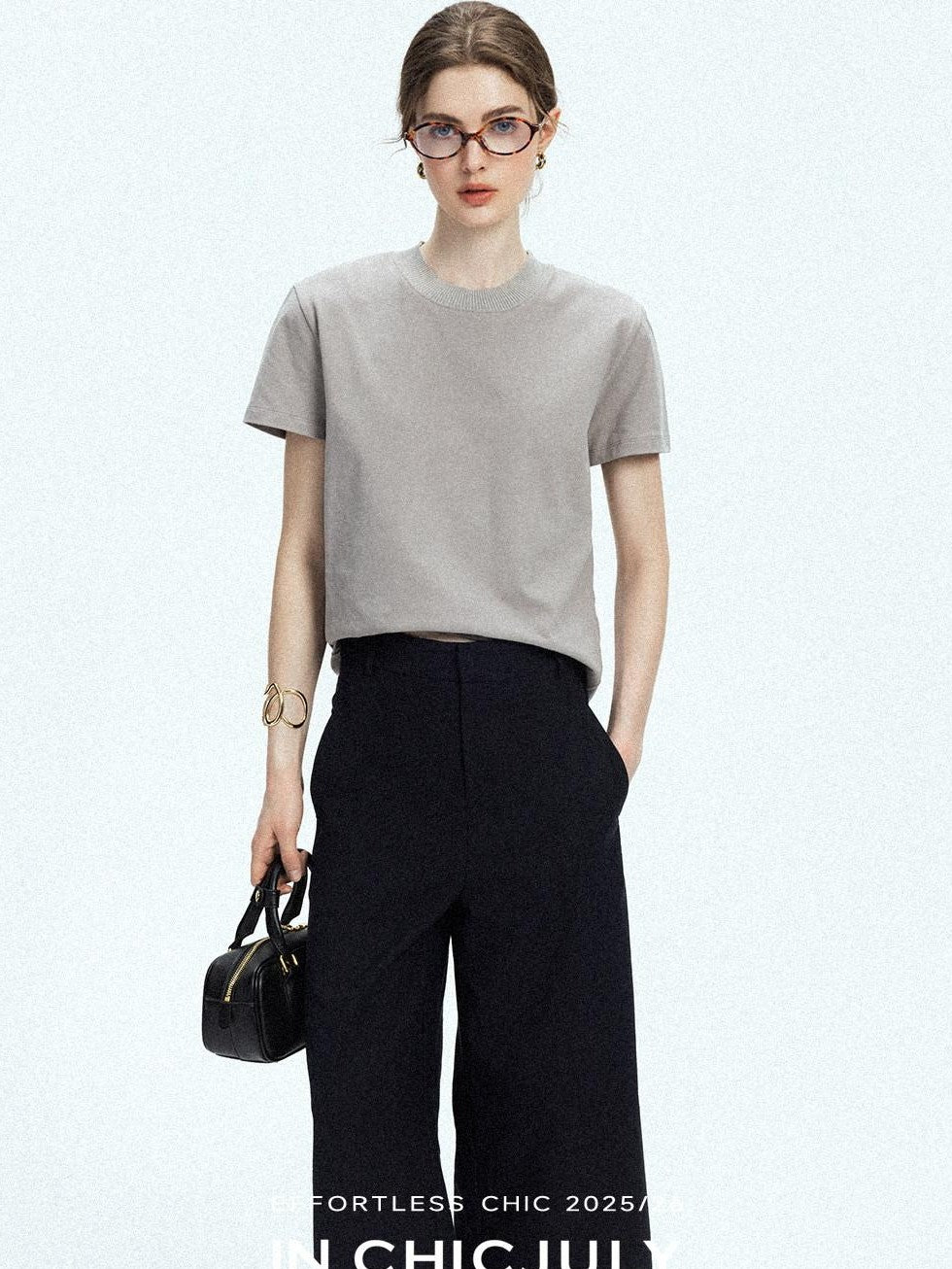 chicjuly Airy Sandwashed Wrinkle Free Women's Cotton Linen Wide-leg Pants