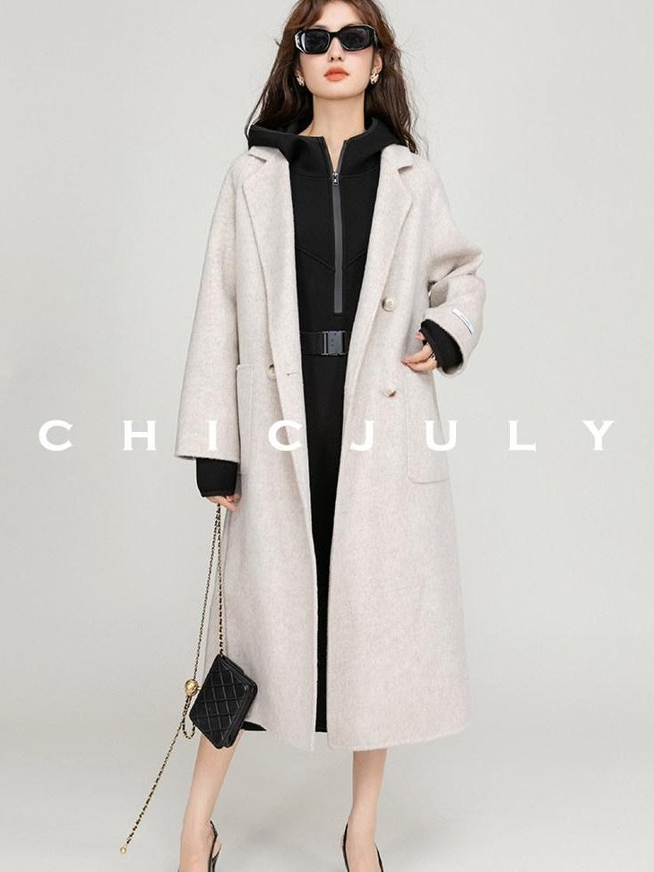 chicjuly Black Flocked Ultra Light Air Layer Hooded Waist Cinch Women's Casual Jackets