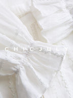 chicjuly Breathable Hand Crocheted 3d Floral Embroidered Women's Ramie Blouses