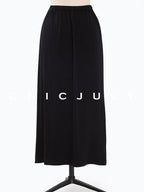 chicjuly Breathable Loose Short Sleeve High Waist Women's Tencel Wool Top & Skirt Sets