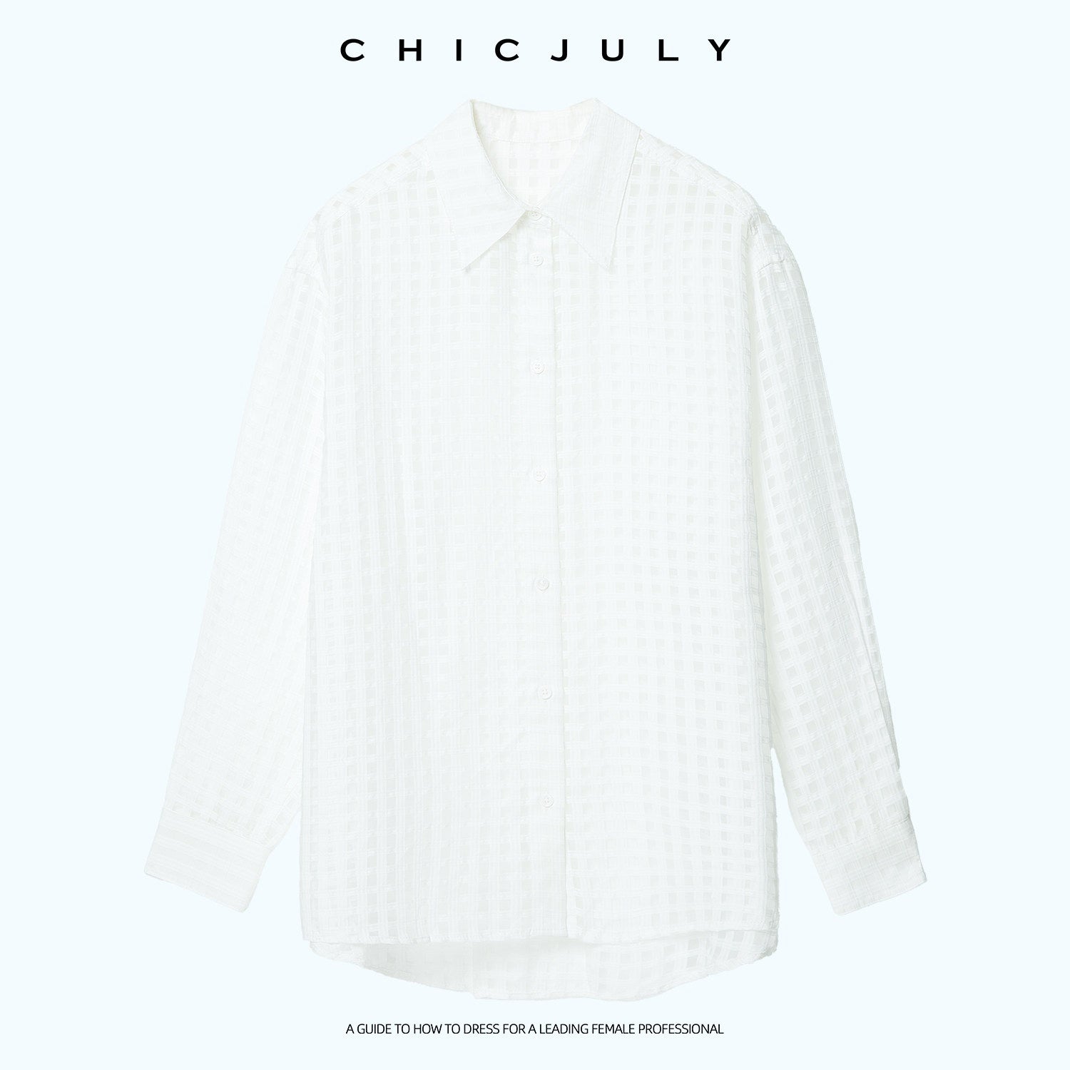 chicjuly Checked 3d Tailored Turn Down Collar Women's Mulberry Silk Cotton Shirts 1038267221633