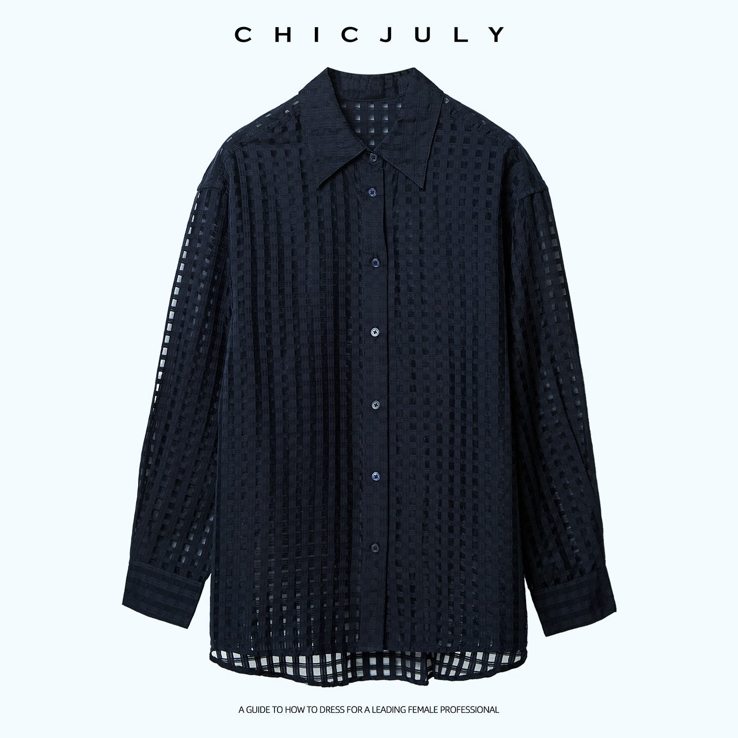 chicjuly Checked 3d Tailored Turn Down Collar Women's Mulberry Silk Cotton Shirts 1038267221633