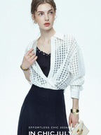 chicjuly Checked 3d Tailored Turn Down Collar Women's Mulberry Silk Cotton Shirts