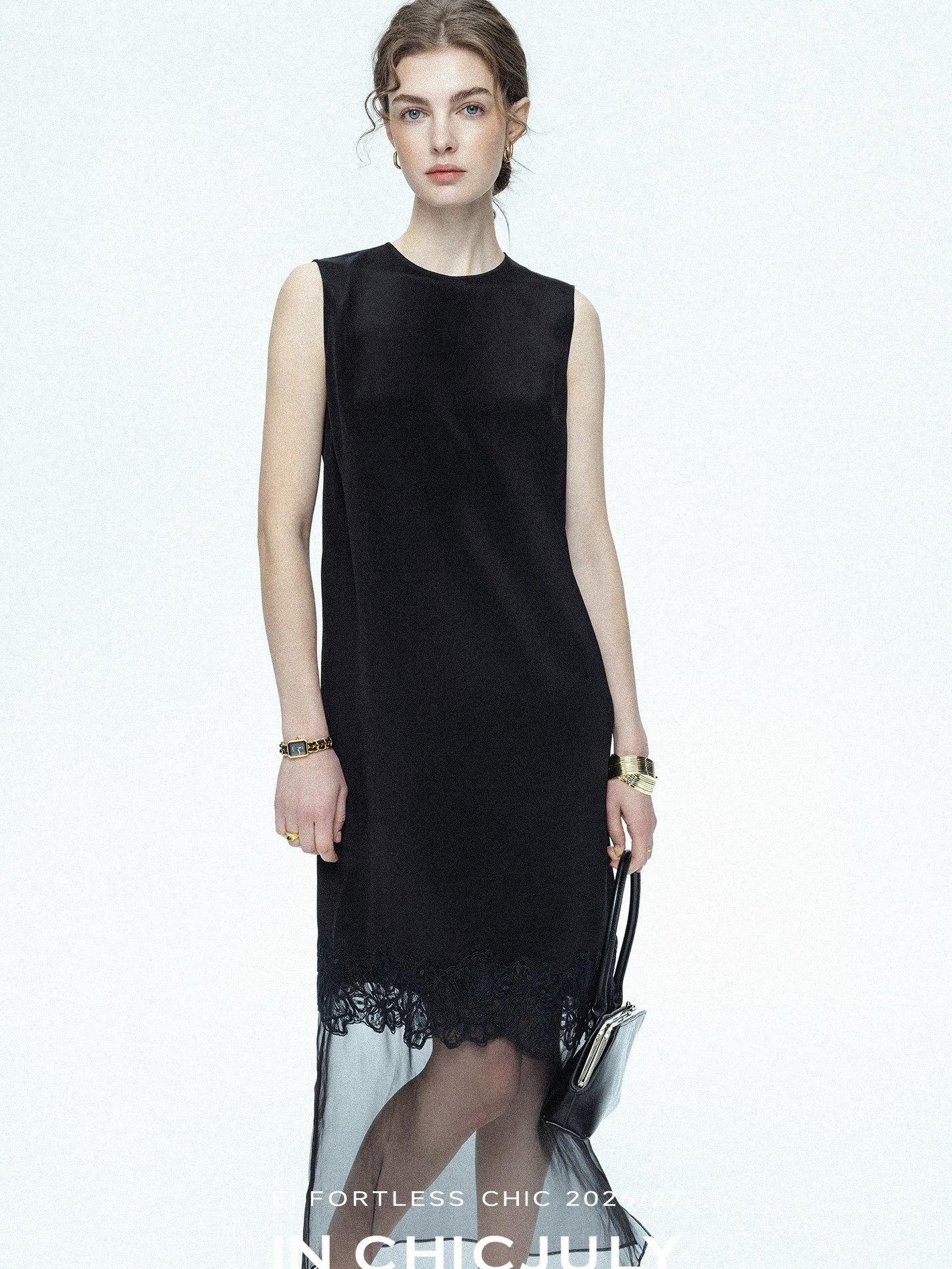 chicjuly Double Layer Tulle 3d Embroidered Floral Women's Casual Midi Dresses