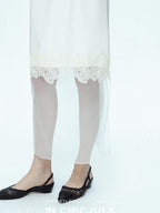 chicjuly Double Layer Tulle 3d Embroidered Floral Women's Casual Midi Dresses