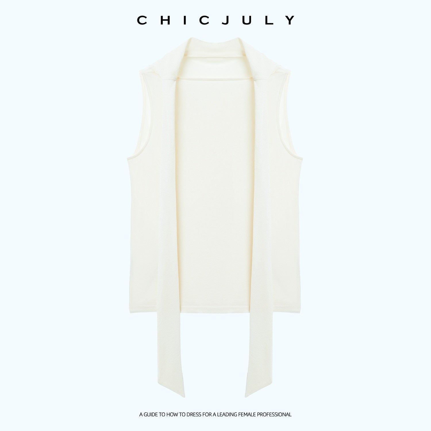 chicjuly Draped Ribbon Sleeveless Women's Acetate Mesh Top & Skirt Sets 1031886938393