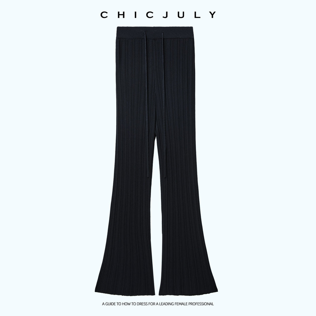 chicjuly Drapey High Waist Pleated High Stretch Straight Leg Women's Other Chinos 1039039008098