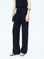 chicjuly Drapey High Waist Pleated High Stretch Straight Leg Women's Other Chinos
