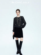 chicjuly Dreamcatcher Star Sequin Knit Women's Linen Blend Long Sleeve T-shirts