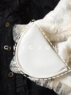 chicjuly Elegant Lace V-neck Women's Cotton Cupro Long Sleeve T-shirts