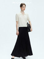 chicjuly Embroidered Floral Crochet Collar Knit Women's Wool Linen Short Sleeve T-shirts