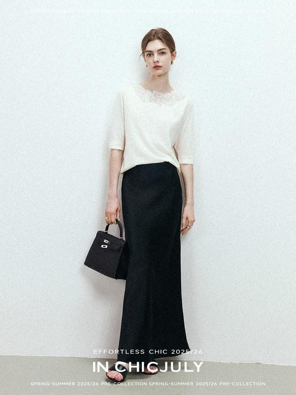 chicjuly Ethereal Water Soluble Lace Knit Women's Pure Wool Short Sleeve T-shirts