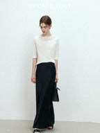 chicjuly Ethereal Water Soluble Lace Knit Women's Pure Wool Short Sleeve T-shirts