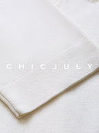 chicjuly Ethereal Water Soluble Lace Knit Women's Pure Wool Short Sleeve T-shirts