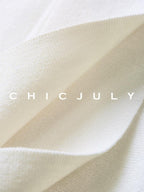 chicjuly Ethereal Water Soluble Lace Knit Women's Pure Wool Short Sleeve T-shirts