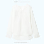 chicjuly French Embroidered Applique Lace Cutout V-neck Women's Linen Top & Shorts Sets 1037328762345