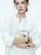 chicjuly French Embroidered Applique Lace Cutout V-neck Women's Linen Top & Shorts Sets