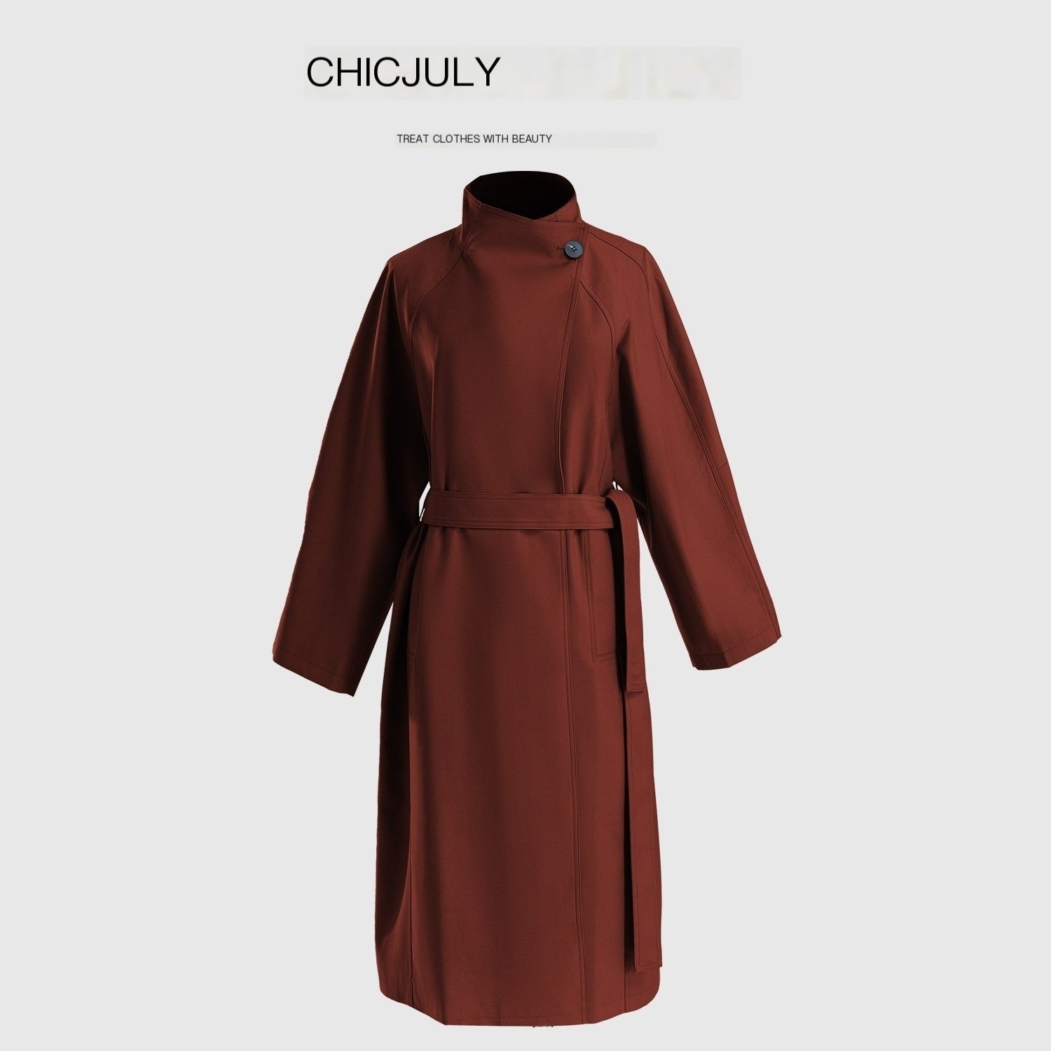 chicjuly French Minimal Armor Inspired Waterproof Women's Viscose Trench Coats 825251599273