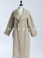 chicjuly French Minimal Armor Inspired Waterproof Women's Viscose Trench Coats